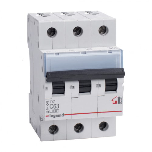 404062 AVTOMAT 3X63A C 6kA LEGRAND