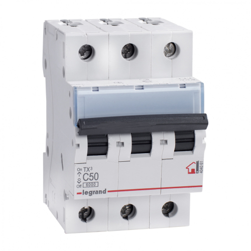 404061 AVTOMAT 3X50A C 6kA LEGRAND