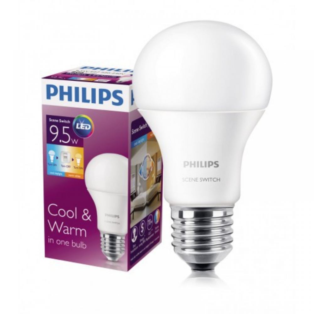 LAMPA PHILIPS 9.5VT E27 3000K/6500K A60 LED