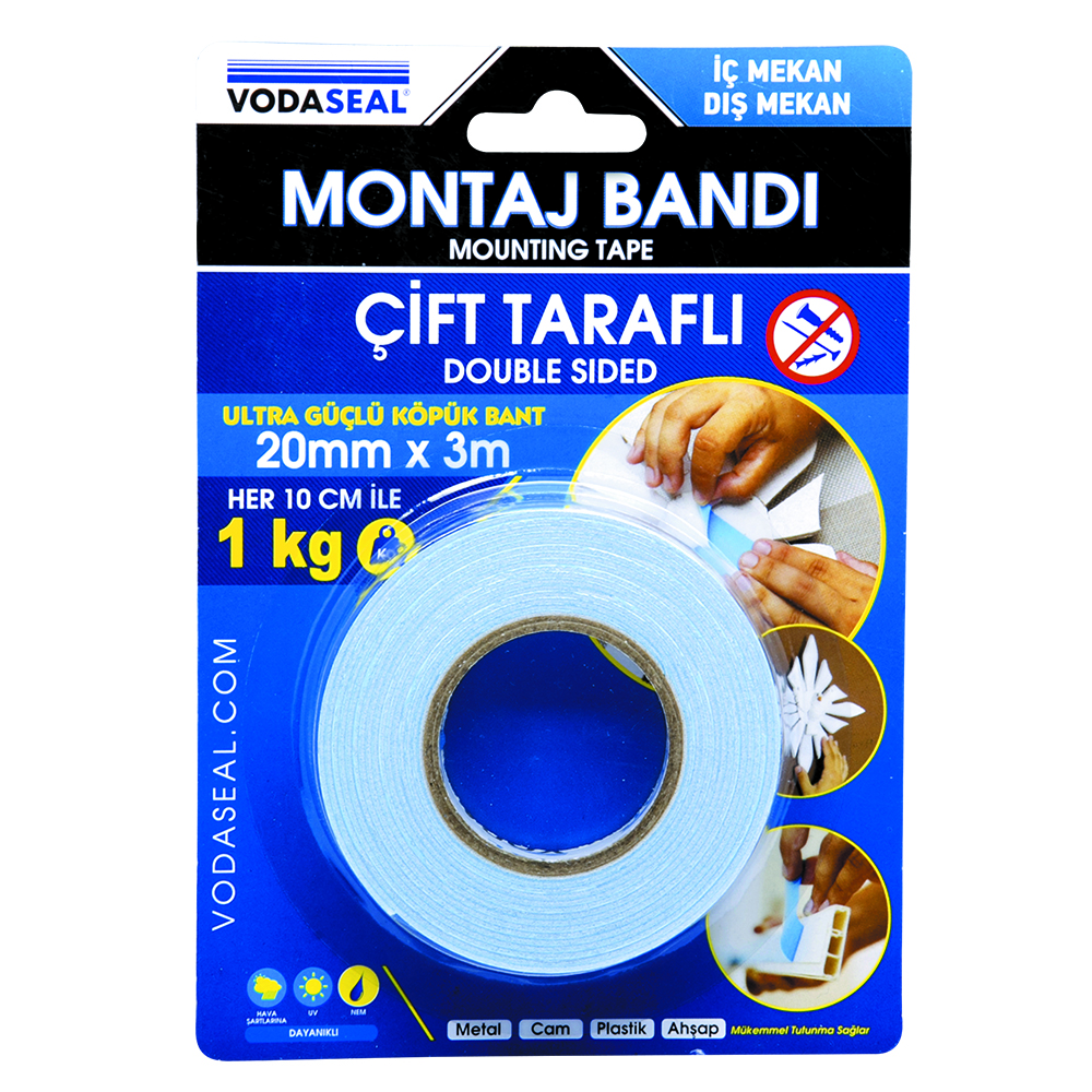 SKOÇ VODASEAL İKİ TƏRƏFLİ 20MM*3M AĞ