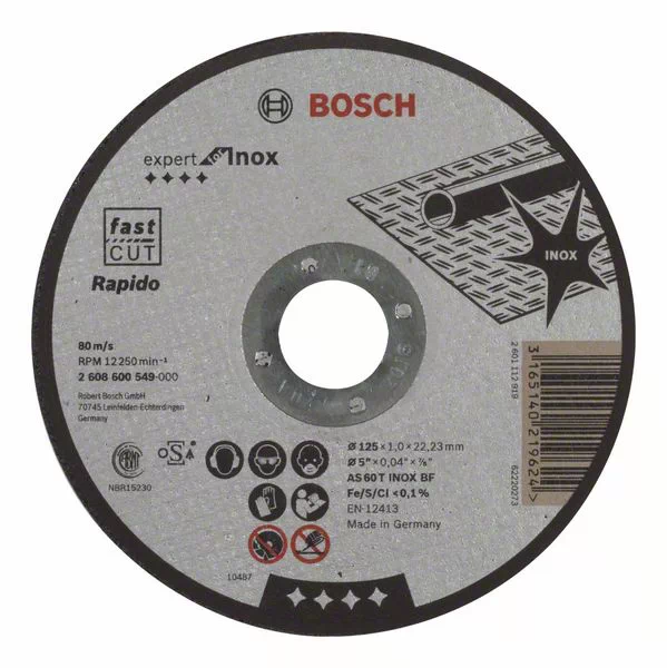 DİSK BOSCH İNOX METAL KƏSMƏ 125 X 1 X 22.23 MM