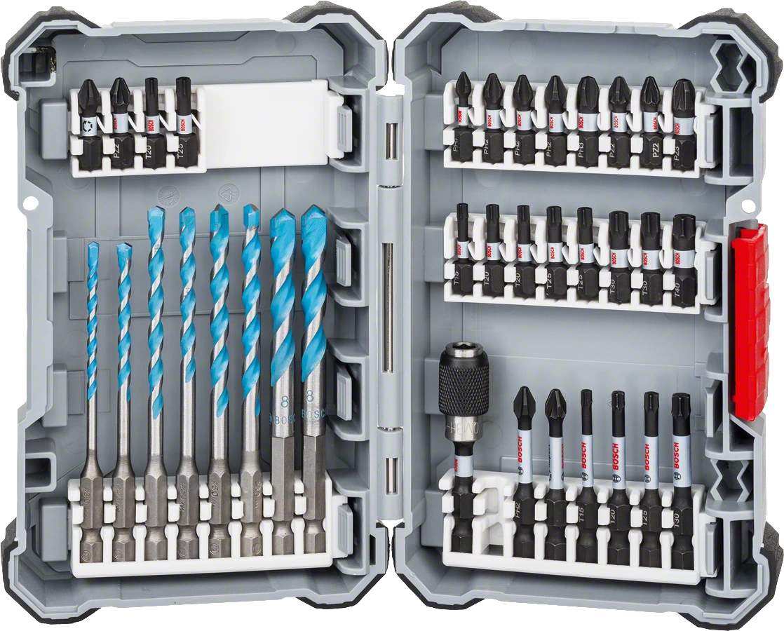 BOSCH çoxkonstruksiyalı qazma və zərbə nəzarət  DƏSTİ, 35 ADET