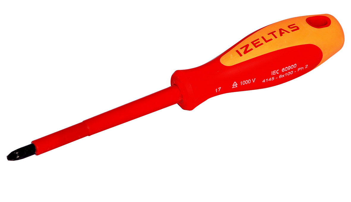 İZELTAŞ 4145 1000V İzolyasiyalı Elektrikçi ulduz uclu vintaçan 4.5x80