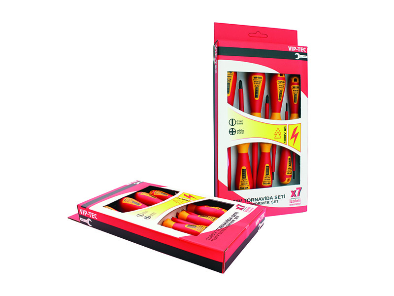 VİP-TEC 1000V İzolyasiyalı vintaçan seti 5 parça 