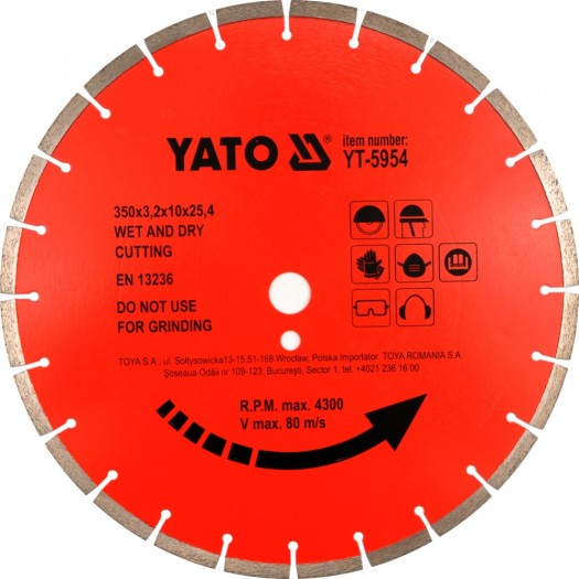 YATO YT-5955 BETON ÜÇÜN ALMAZ Bıçaq  400X25.4 mm